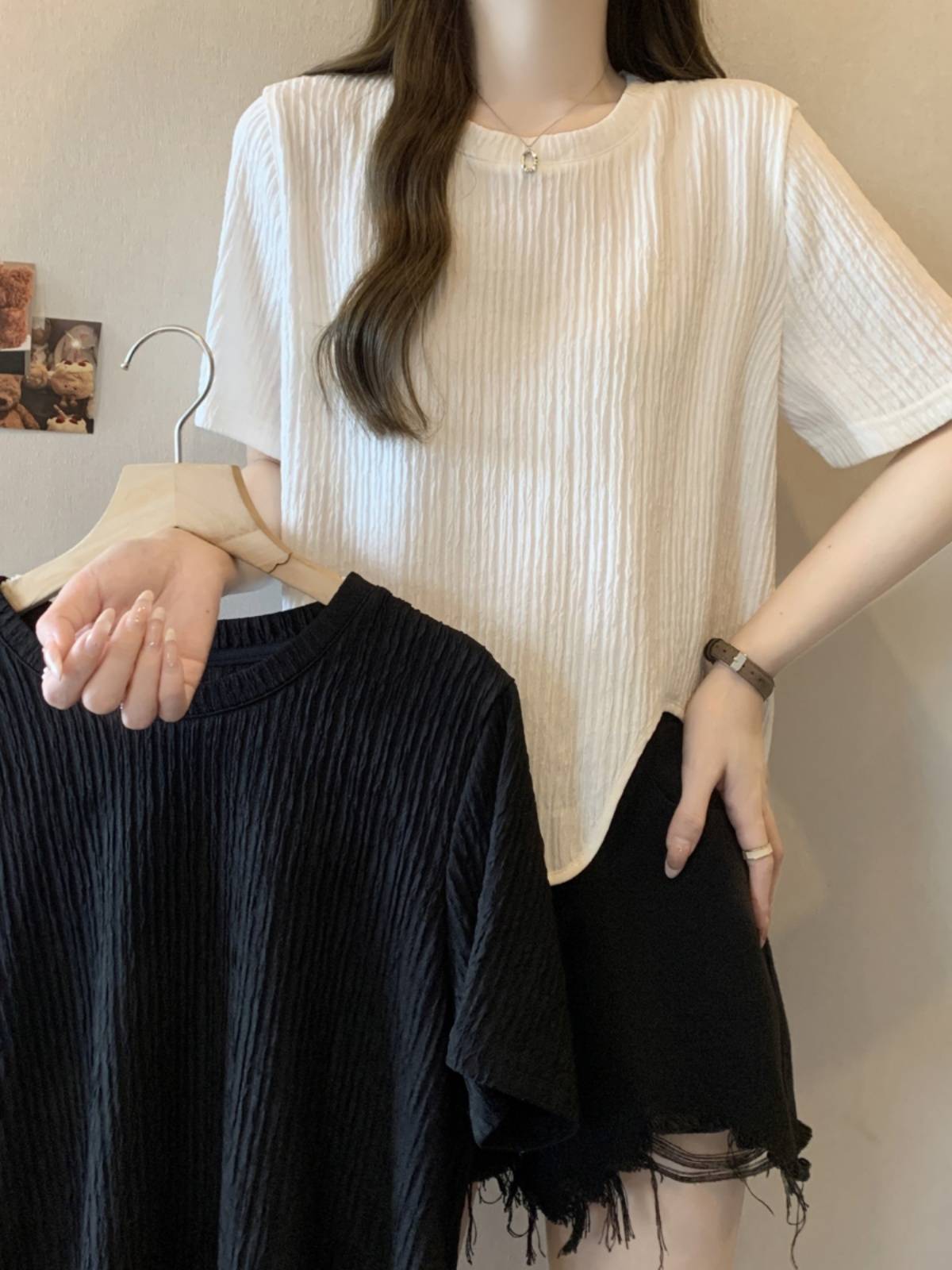 女士正肩短袖T卹